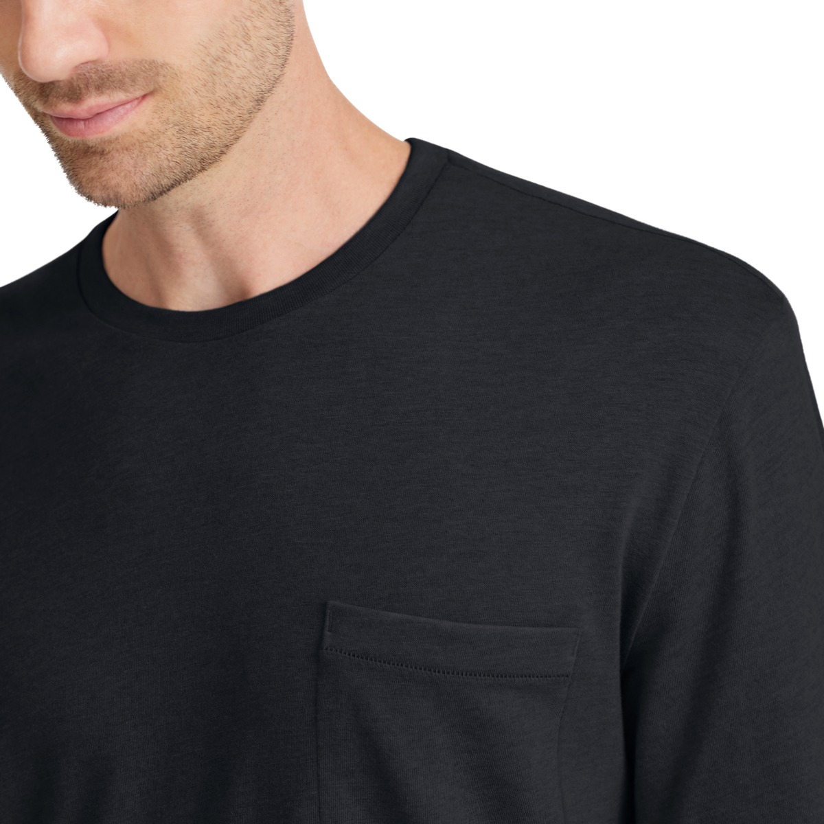 Men's Soft Merino Long Sleeve Tee - True Black - New Edition - Image 2