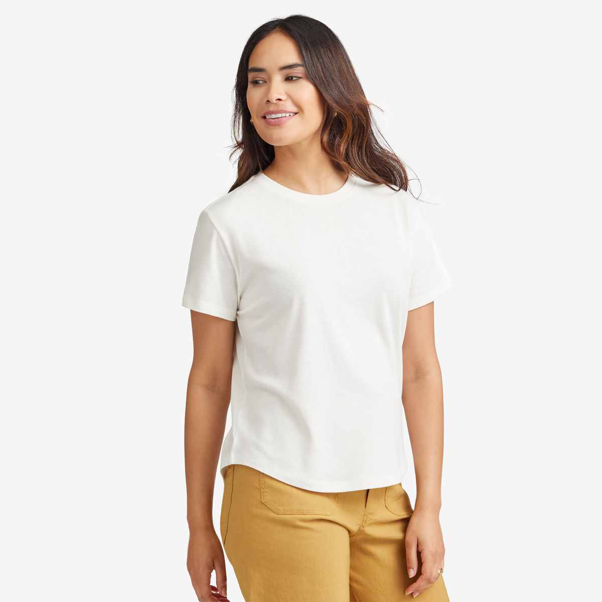 Women's Soft Merino Tee - Natural White - Image 2
