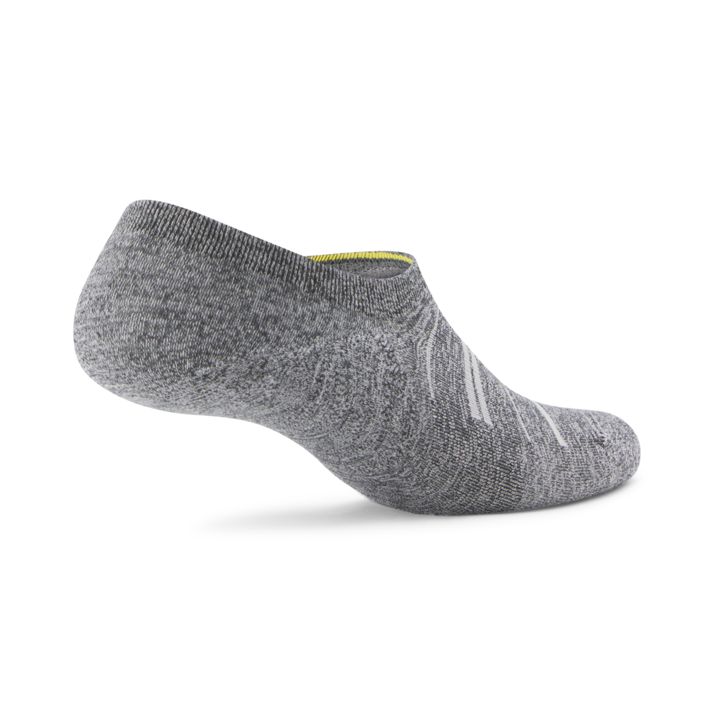 Anytime No Show Sock - Natural Grey Heather/Light Grey - Image 2