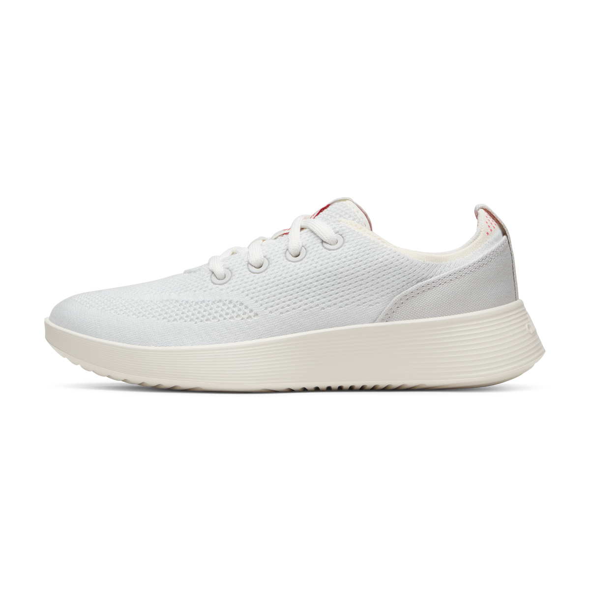 Women's Tree Runner Go - Blizzard/Vivid Red (Natural White Sole) - Image 2