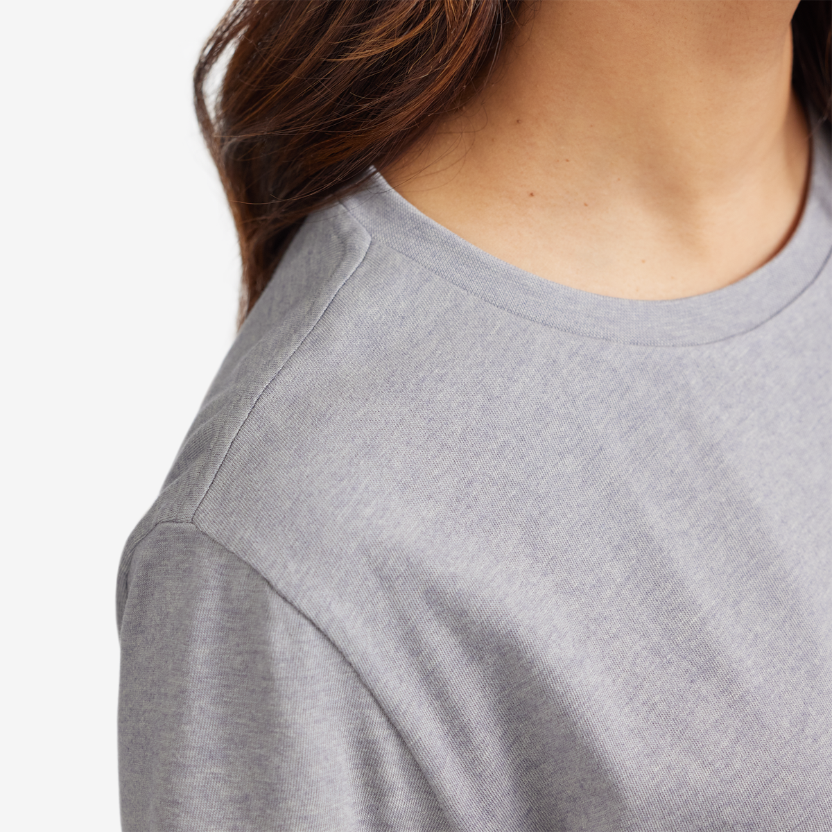 Women's Soft Merino Tee - Medium Grey - Image 3