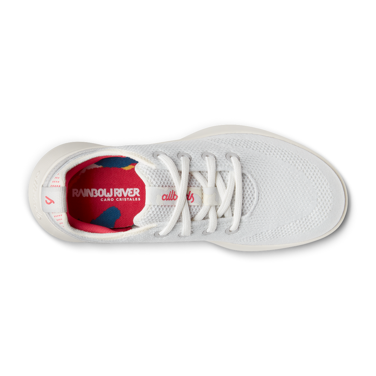 Women's Tree Runner Go - Blizzard/Vivid Red (Natural White Sole) - Image 4