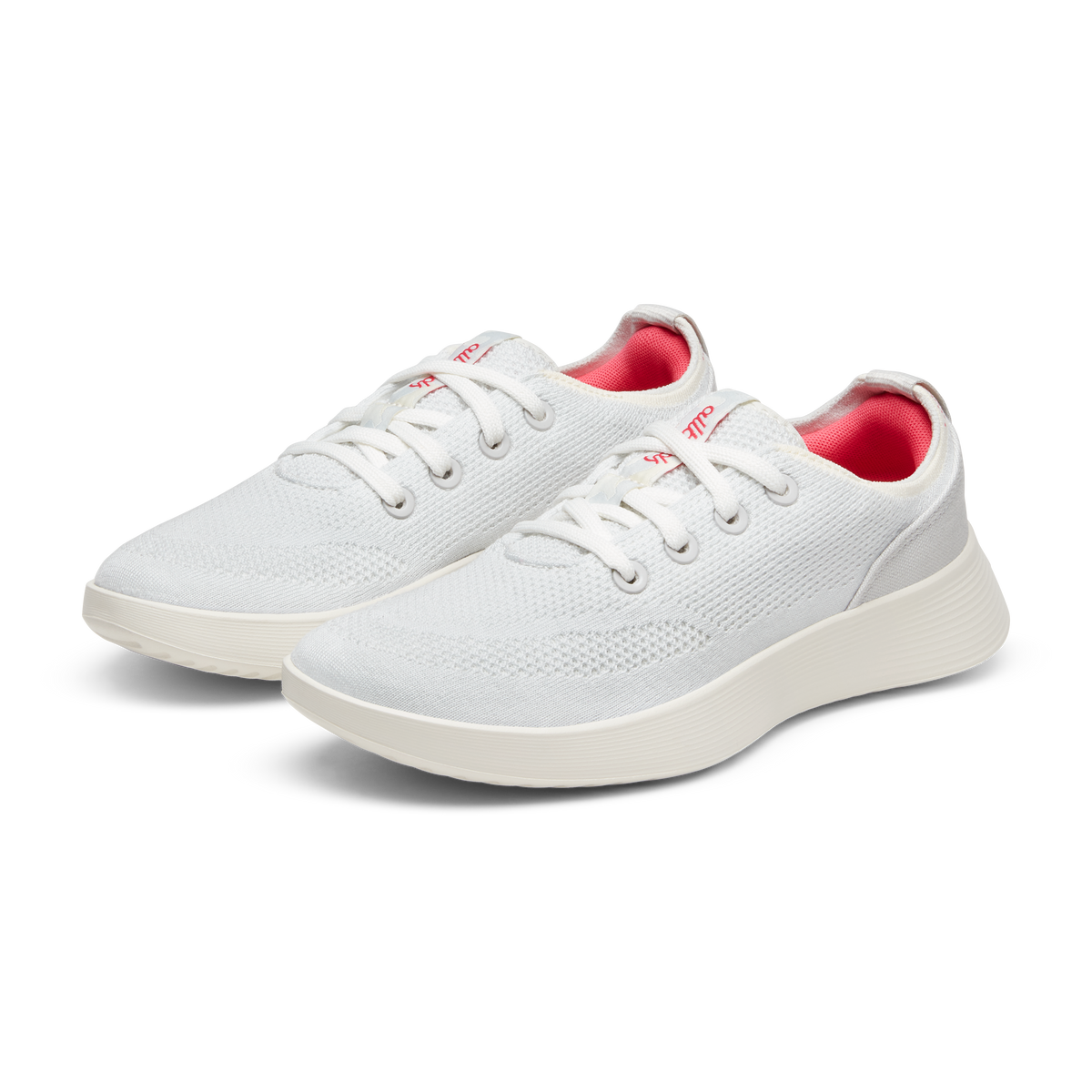 Women's Tree Runner Go - Blizzard/Vivid Red (Natural White Sole) - Image 6