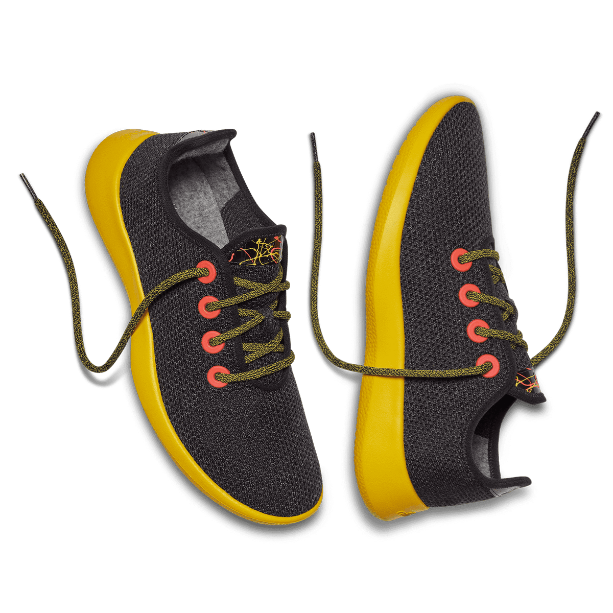 Women's Tree Runners - Heathered Black (Sunny Gold Sole) - Image 6